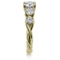 Triple Twist Engagement Ring 18k Green Gold
