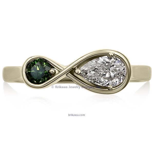Two Stone Infinity Engagement Ring