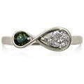 Two Stone Infinity Engagement Ring