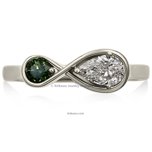 Two Stone Infinity Engagement Ring