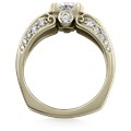 Modern Elegant Carved Curls Engagement Ring