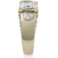 Modern Elegant Carved Curls Engagement Ring