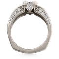 Modern Elegant Carved Curls Engagement Ring