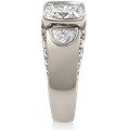 Modern Elegant Carved Curls Engagement Ring