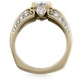 Modern Elegant Carved Curls Engagement Ring