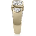Modern Elegant Carved Curls Engagement Ring