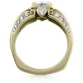 Modern Elegant Carved Curls Engagement Ring