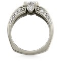 Modern Elegant Carved Curls Engagement Ring