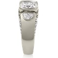 Modern Elegant Carved Curls Engagement Ring