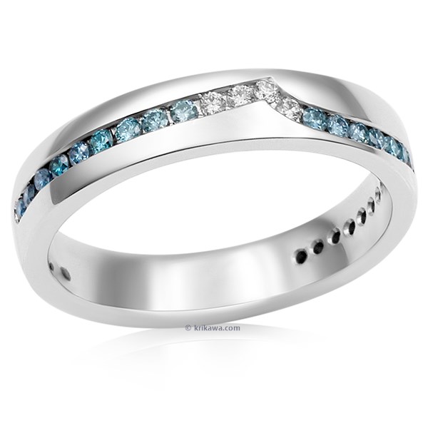 Unique Men's Wedding Bands Custom Made with Diamonds