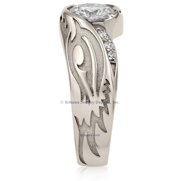 Tribal Tattoo Engagement Ring