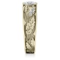 Flush Rose Leaf Engagement Ring