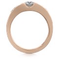 Flush Rose Leaf Engagement Ring