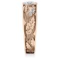 Flush Rose Leaf Engagement Ring