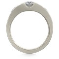 Flush Rose Leaf Engagement Ring
