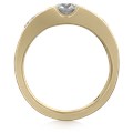 Flush Rose Leaf Engagement Ring