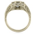 Vertical Art Deco Engagement Ring
