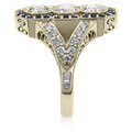 Vertical Art Deco Engagement Ring
