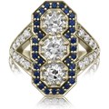 Vertical Art Deco Engagement Ring