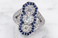 Vertical Art Deco Engagement Ring