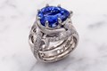 Ocean Wave Scaffold Engagement Ring