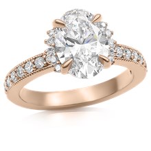 Vintage Floating Halo Engagement Ring