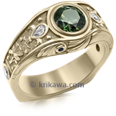 Gentleman's Art Nouveau Wedding Ring