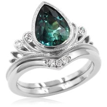 Double Band Tiara Engagement Ring