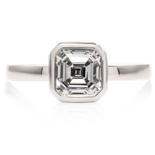 Full Bezel Solitaire Engagement Ring - top view