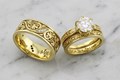 Old World Diamond Wedding Band