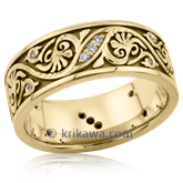 Old World Diamond Wedding Band