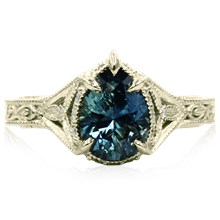 Vintage Lace Engagement Ring - top view