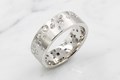 Raining Scattered Diamonds Wedding Band