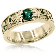 Forest Crown Wedding Band