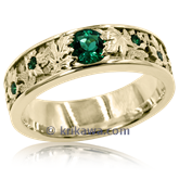 Forest Crown Wedding Band