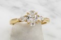 Serenity Three Stone Engagement Ring