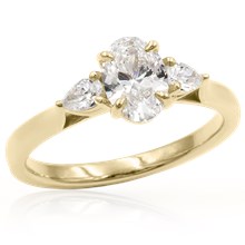 Serenity Three Stone Engagement Ring
