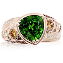 Mokume Nova Engagement Ring - top view
