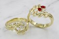 Laurel Leaf Diamond Wedding Band