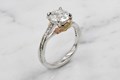Flower Leaf Twist Engagement Ring