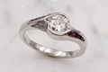 Monogram Wave Engagement Ring