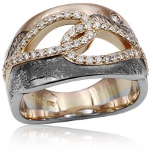 Mountain Infinity Diamond Wedding Band
