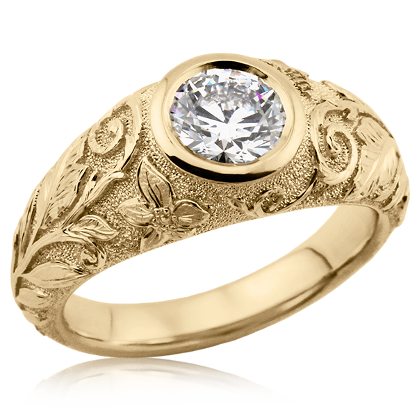Customizable Garden Whimsy Engagement Ring Made to Order