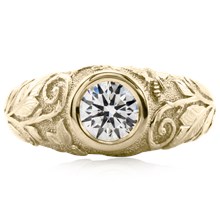 Garden Whimsy Engagement Ring - top view