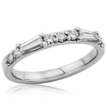 Art Deco Baguette Wedding Band