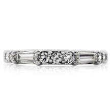 Art Deco Baguette Wedding Band - top view