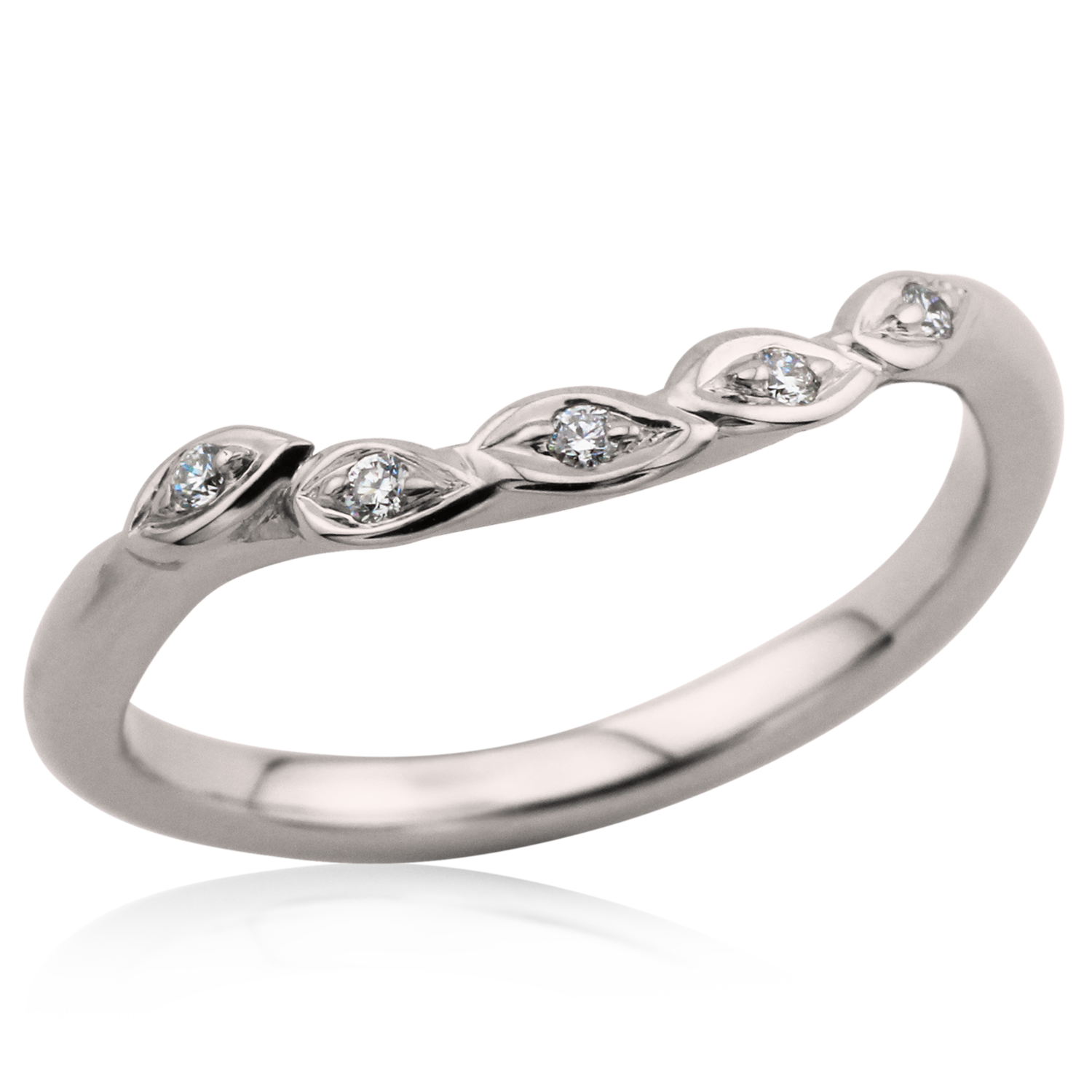 Contoured Ultimate Leaf Wedding Band