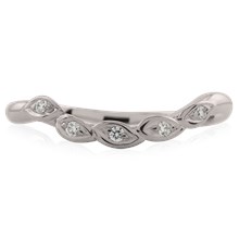 Contoured Ultimate Leaf Wedding Band - top view