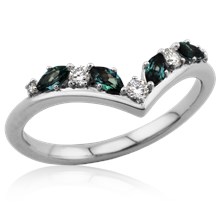 Mixed Shape Chevron Wedding Band