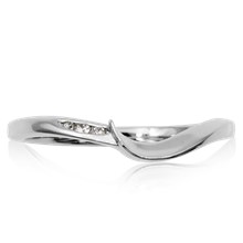 Petite Wave Wedding Band - top view